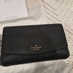 Kate Spade Black Saffiano Leather Wristlet